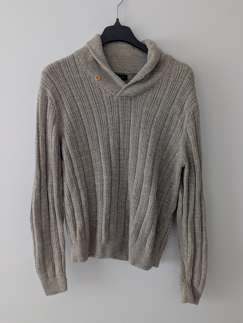 J Crew Mens Chunky Knit Sweater Size Large Grandpa Core Fisherman Fall Winter